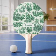 Vintage bloemengroen toile jouy monogram