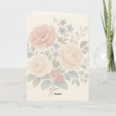 Vintage bloemengroetkaart kaart (Achterkant)