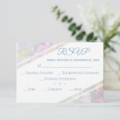 *~*Vintage Bloemenkant Romantische bruiloft RSVP Kaartje (Staand voorkant)