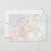 *~*Vintage Bloemenkant Romantische bruiloft RSVP Kaartje (Achterkant)