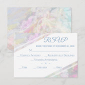 *~*Vintage Bloemenkant Romantische bruiloft RSVP Kaartje (Voorkant / Achterkant)