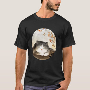 Vintage bloemenkleintje Retro Japanse Kunst Huisdi T-shirt