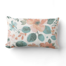Vintage bloemenkussen | Perzik en munt Botanisch