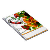 vintage bloemenlogo notitieboek (Rechterzijde)