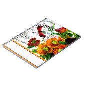 vintage bloemenlogo notitieboek (Linkerzijde)