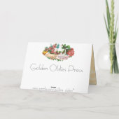 Vintage BloemenMot Kaart (Achterkant)