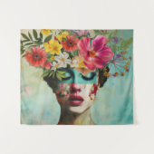 Vintage bloemenportret wandkleed (Voorkant (horizontaal))