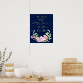 vintage bloemenposter in liefdevolle herinnering b poster (Keuken)