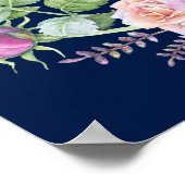 vintage bloemenposter in liefdevolle herinnering b poster (Hoek)