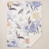 Vintage bloemenprint 1 sherpa deken (Voorkant)