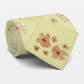 Vintage bloemenprint stropdas (Opgerold)