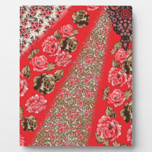 Vintage bloemenschild Romantische Boho-kunst Fotoplaat