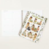 Vintage bloemenschildering tuinierder enthousiaste planner (Display)