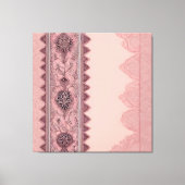 Vintage bloemenslinger canvas wandkunst, romantisc afdruk (Voorkant)
