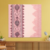 Vintage bloemenslinger canvas wandkunst, romantisc afdruk (Insitu (Woonkamer))