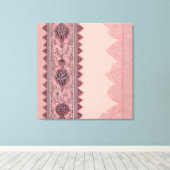 Vintage bloemenslinger canvas wandkunst, romantisc afdruk (Insitu (Houten vloer))