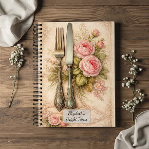 Vintage Bloemensnijwerk Notitieboek