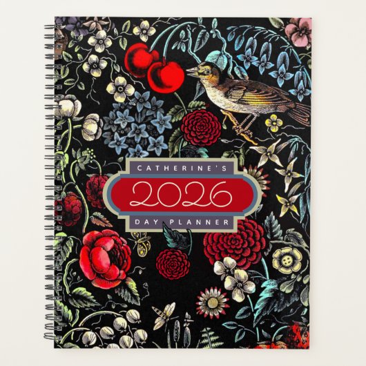 Vintage Bloementuin 2026 Dagplanner Planner (Voorkant)