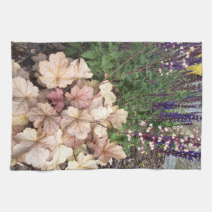 Vintage bloemetuin keukendoek met elegante C Theedoek