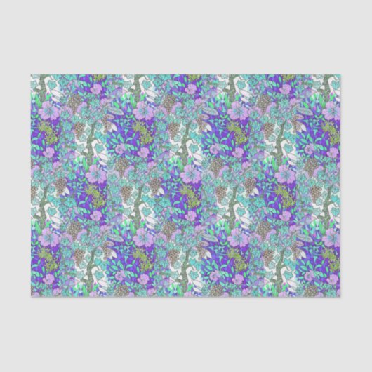 Vintage bloemflorale bloem, elegant tissuepapier (Voorkant)