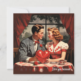 Vintage bloemhart Valentijnskaart Feestdagenkaart