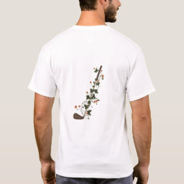 Vintage bloemig golfclub heren t-shirt met achterk