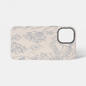 Vintage Bloemige Achtergrond iPhone Hoesje (Achterkant horizontaal)