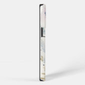 Vintage Bloemige Bessen Varens Monogram Naam iPhone Hoesje (Rechterkant)