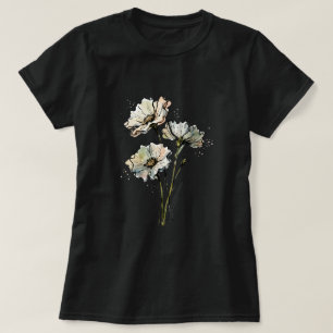Vintage Bloemige Bloei Minimalistische Dames T-Shi T-shirt