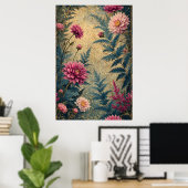 Vintage Bloemige Charme Poster (Thuiskantoor)