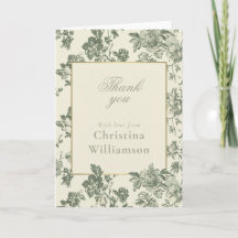 Vintage bloemige dank je wel elegante botanische a