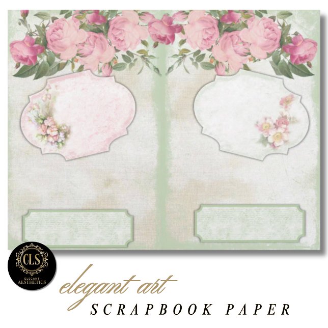 Vintage Bloemige Ephemera #11 Scrapbook Papier  (Decoupage Paper – Vintage Floral Ephemera 11)