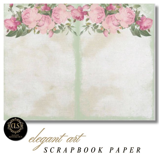 Vintage Bloemige Ephemera # 12 Scrapbook Papier (Decoupage Paper – Vintage Floral Ephemera 12)