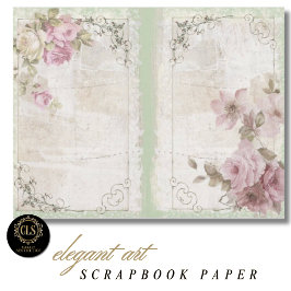 Vintage Bloemige Ephemera #4 Scrapbook Papier
