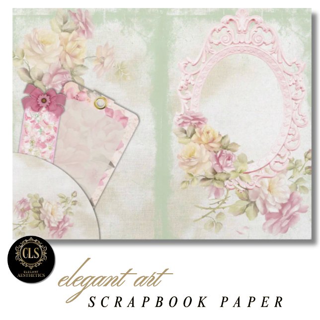 Vintage Bloemige Ephemera #5 Scrapbook Papier  (Decoupage Paper – Vintage Floral Ephemera 5)