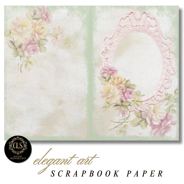 Vintage Bloemige Ephemera #6 Scrapbook Papier  (Decoupage Paper – Vintage Floral Ephemera 6)