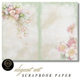 Vintage Bloemige Ephemera #8 Scrapbook Papier