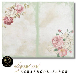 Vintage Bloemige Ephemera #9 Scrapbook Papier