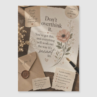 Vintage bloemige inspiratiekaart | Esthetisch