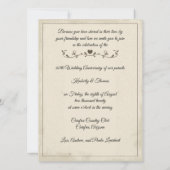 Vintage Bloemige Jubileumviering Kaart (Achterkant)