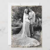 Vintage Bloemige Jubileumviering Kaart (Voorkant)