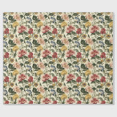 Vintage Bloemige Monogram Cadeaupapier (Vlak)