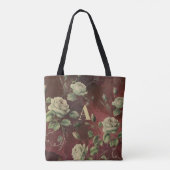 Vintage bloemige monogram tote bag (Achterkant)