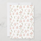 Vintage bloemige pastel bruidsdouche kaart (Achterkant)