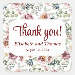 Vintage bloemige pastel romantische sticker