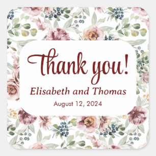 Vintage bloemige pastel romantische sticker