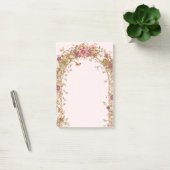 Vintage Bloemige Romantische Roze Botanische Post-it® Notes (Kantoor)