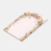 Vintage Bloemige Romantische Roze Botanische Post-it® Notes (Schuin)