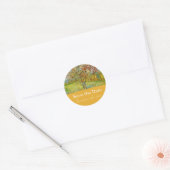 Vintage bloemige save the date bruiloft ronde sticker (Envelop)