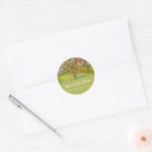 Vintage bloemige save the date bruiloft ronde sticker (Envelop)